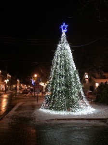 The tree in the heart of Pointe-Claire Village. December 28th 2015